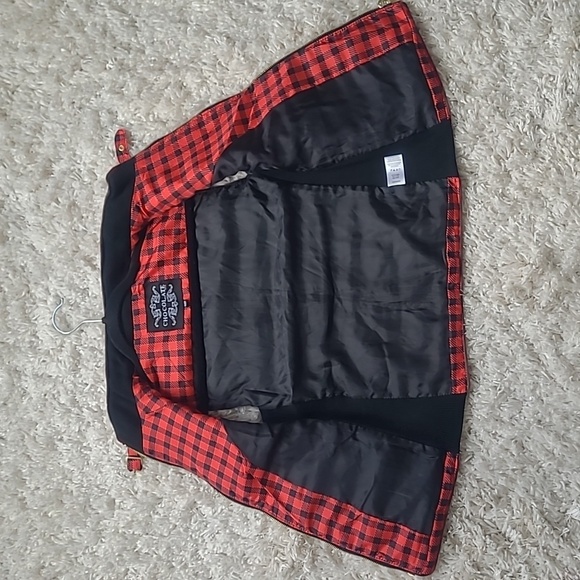 🔥 Red & Black Plaid Quilted Puffer Vest – Women’s Sm – Classic Layering Piece - Picture 9 of 13